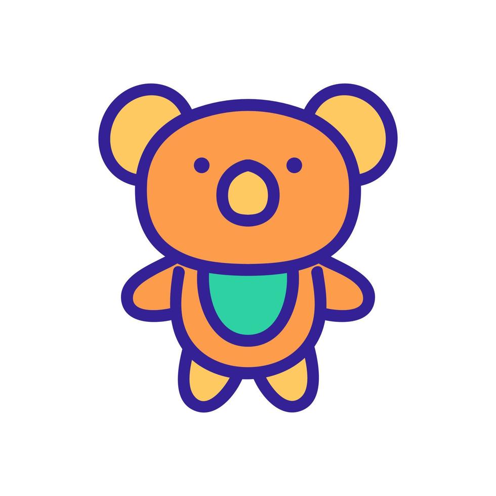 illustrazione del profilo di vettore dell'icona del giocattolo del panda