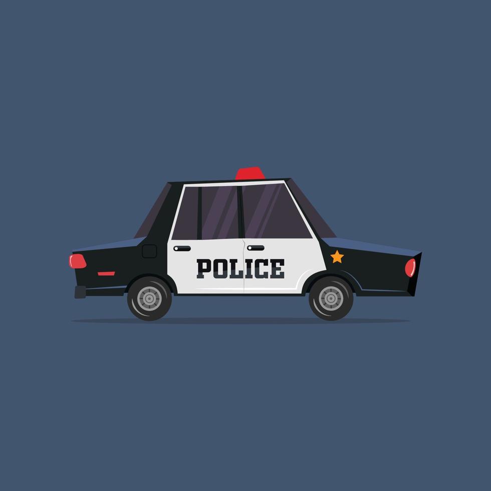 illustrazione della macchina della polizia vettore