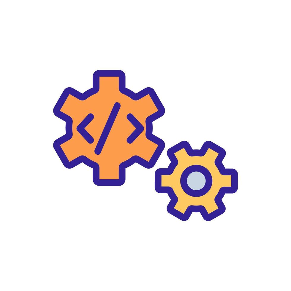 vettore icona programmazione codice. illustrazione del simbolo del contorno isolato
