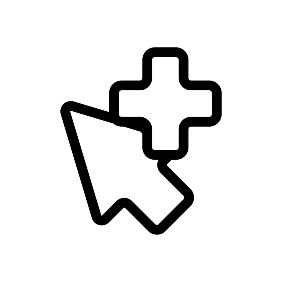 vettore icona cursore. illustrazione del simbolo del contorno isolato