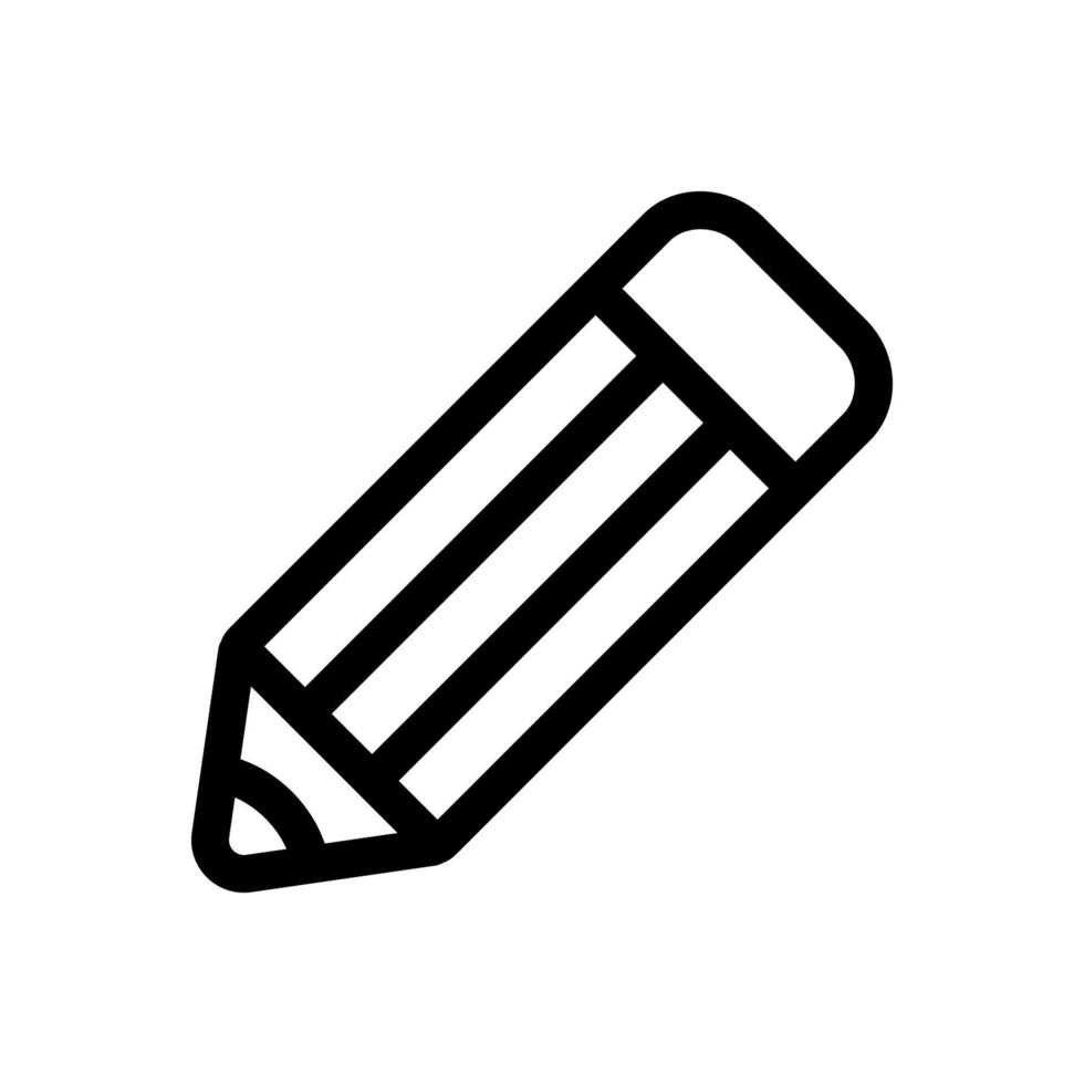 vettore icona matita. illustrazione del simbolo del contorno isolato