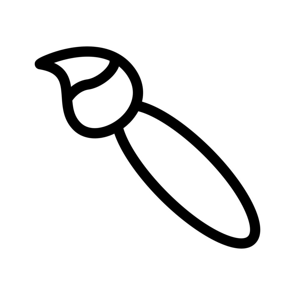 l icona del pennello dell artista è un vettore. illustrazione del simbolo del contorno isolato vettore