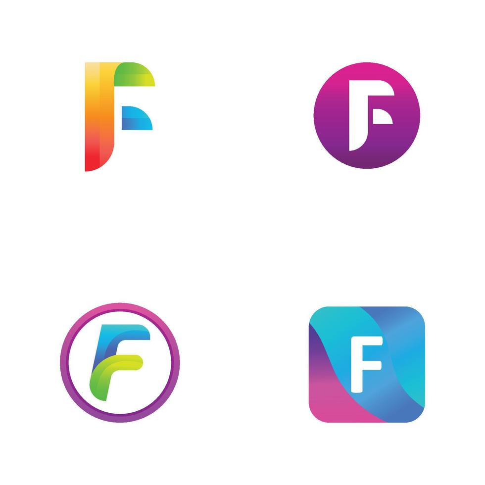 logo della lettera f, semplice, astratto, creativo e minimalista. vettore