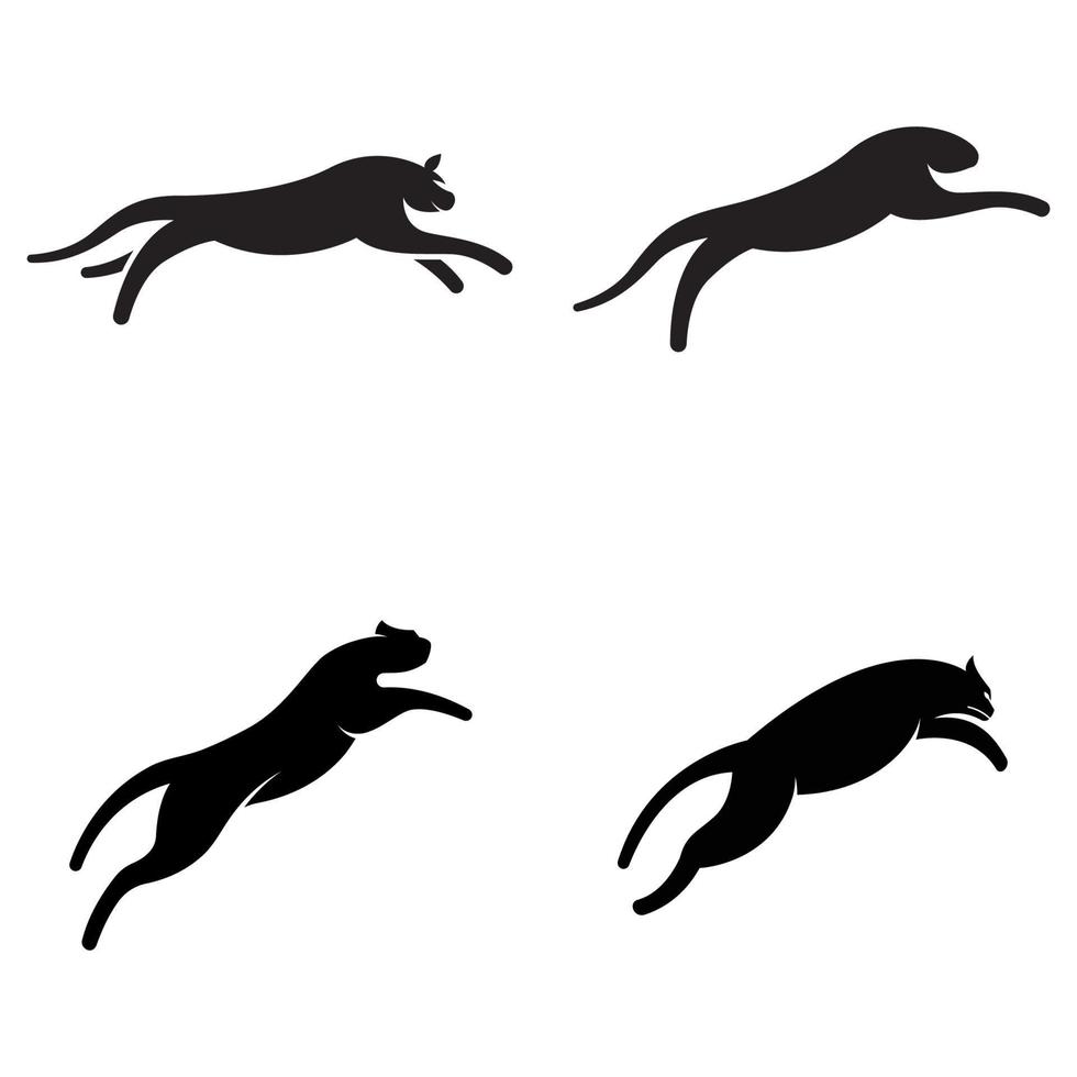 logo animale ghepardo con modello di illustrazione vettoriale concetto di design.