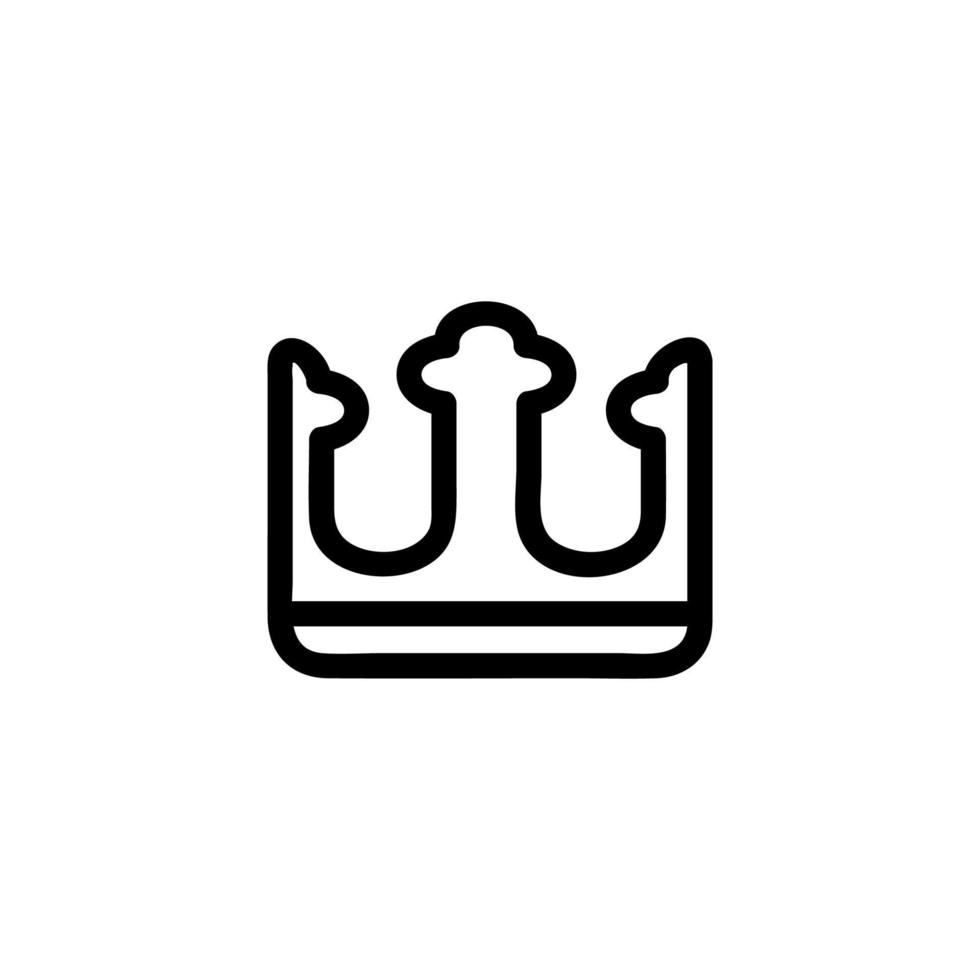 vettore dell'icona del re della corona. illustrazione del simbolo del contorno isolato