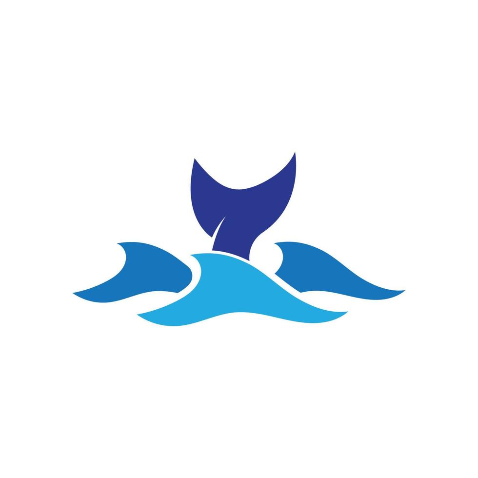 logo dell'onda d'acqua e logo dell'onda del mare o onde d'acqua della spiaggia, con il concetto di design vettoriale. vettore