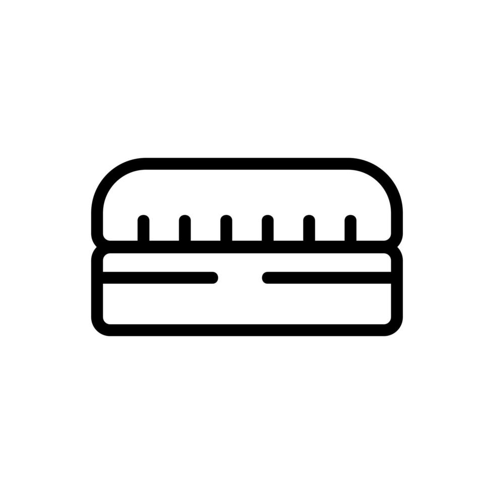 illustrazione del contorno vettoriale dell'icona del pacchetto di lenti a contatto