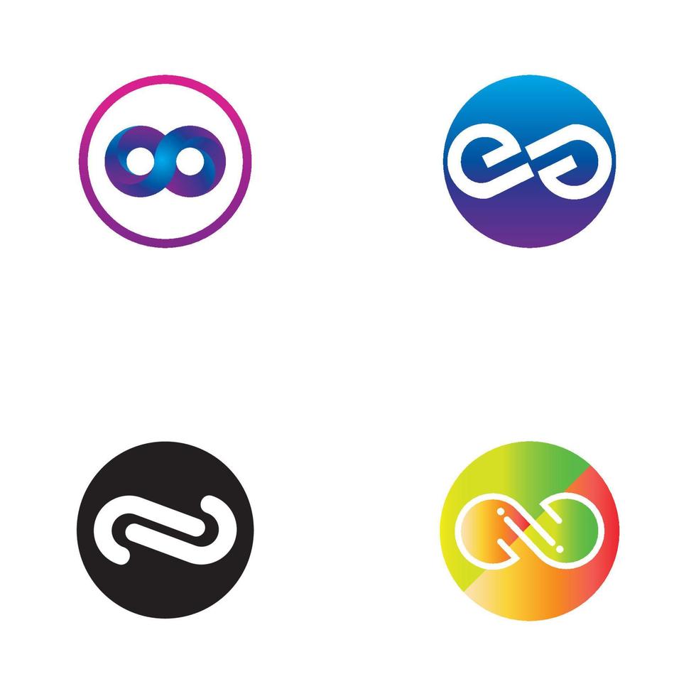 disegno vettoriale logo ciclo infinito colorato.