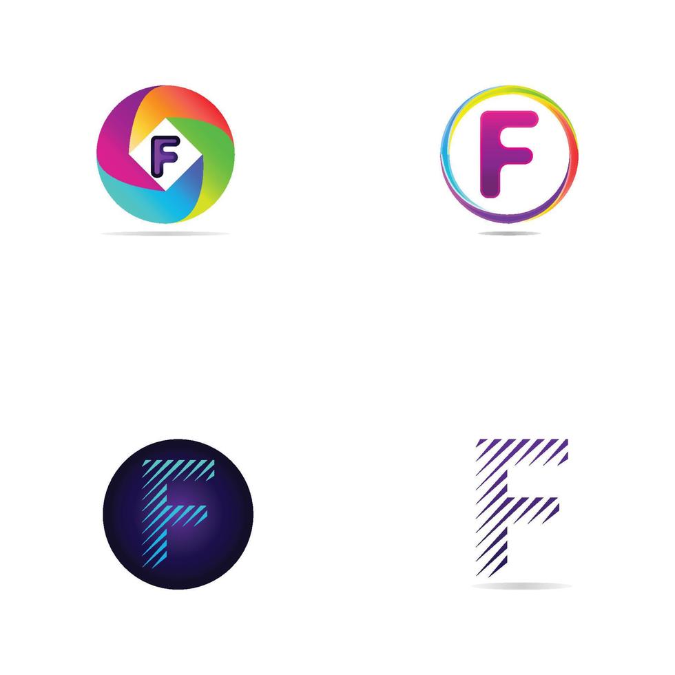 logo della lettera f, semplice, astratto, creativo e minimalista. vettore