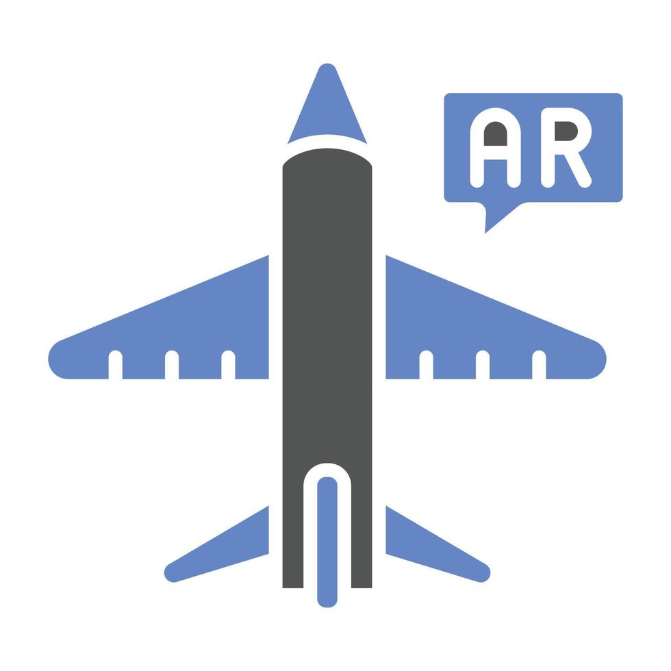 stile dell'icona di addestramento al volo ar vettore