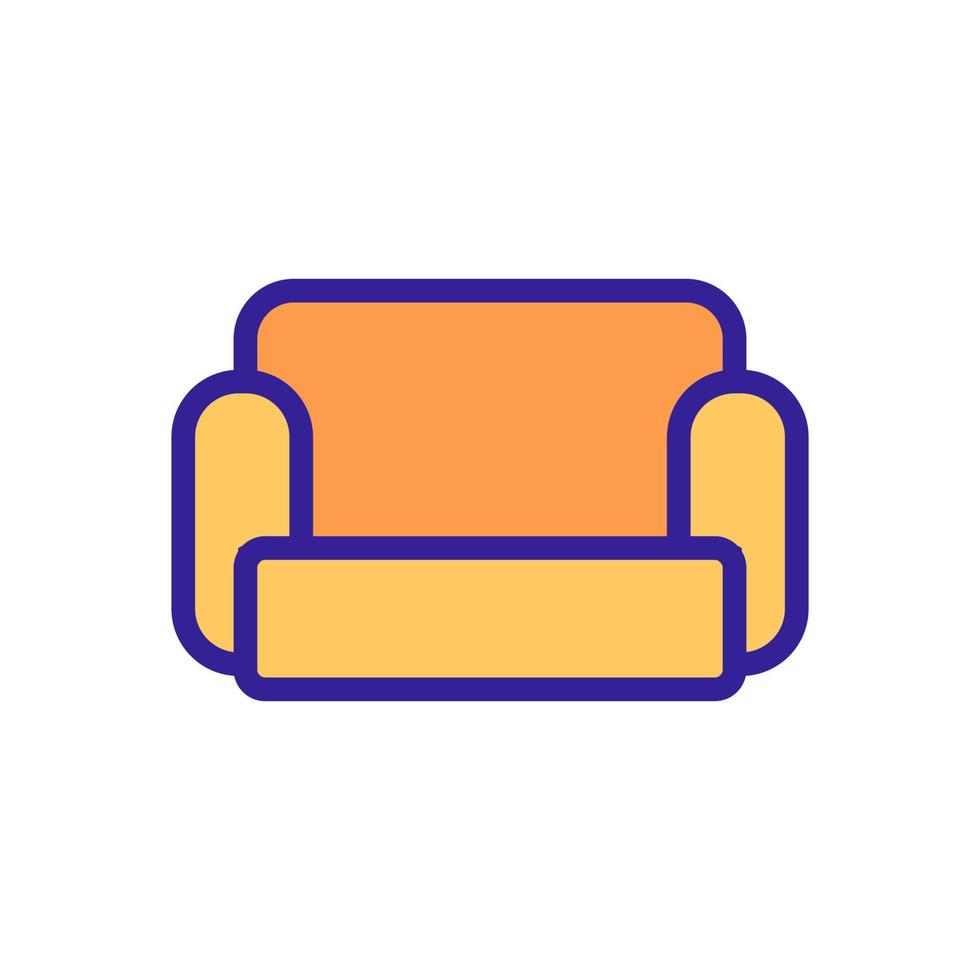 comodo divano icona vettore. illustrazione del simbolo del contorno isolato vettore