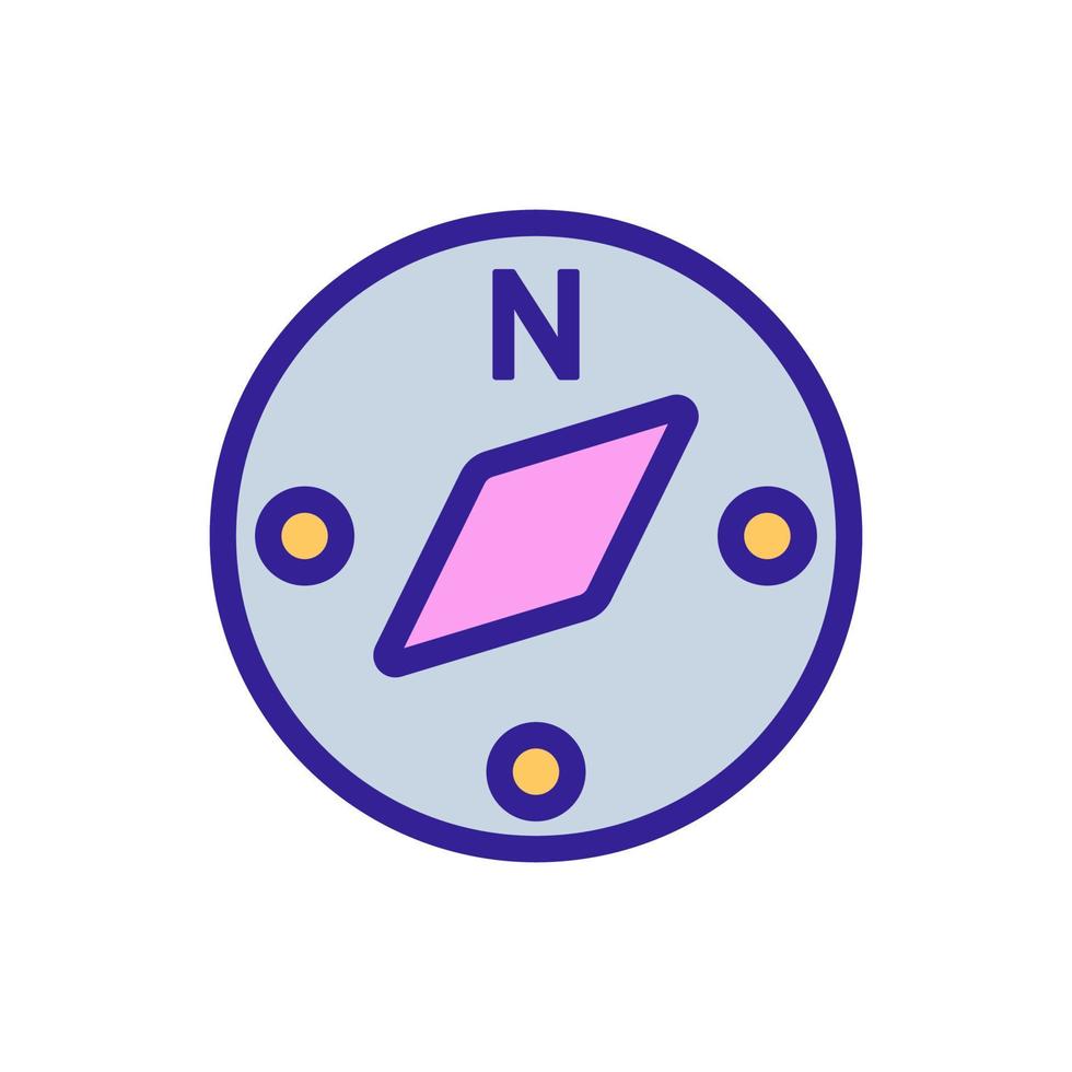 bussola turistica icona vettore. illustrazione del simbolo del contorno isolato vettore