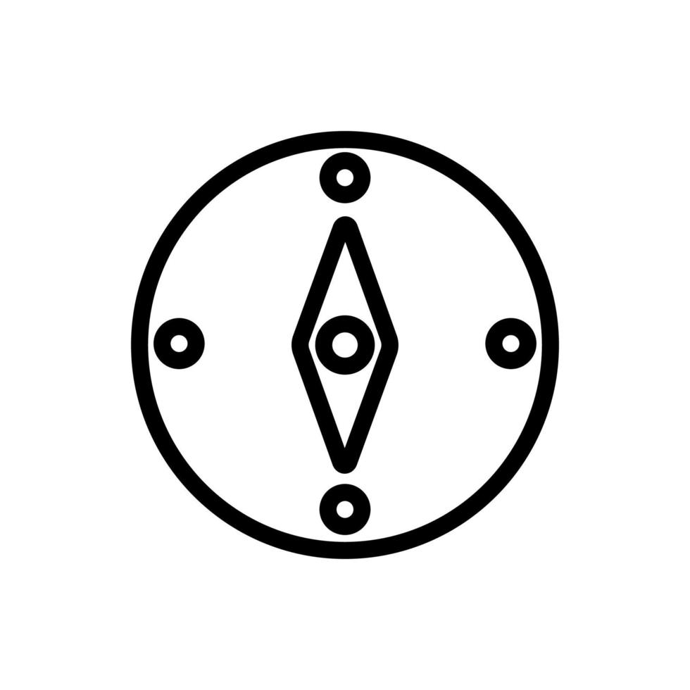 bussola turistica icona vettore. illustrazione del simbolo del contorno isolato vettore