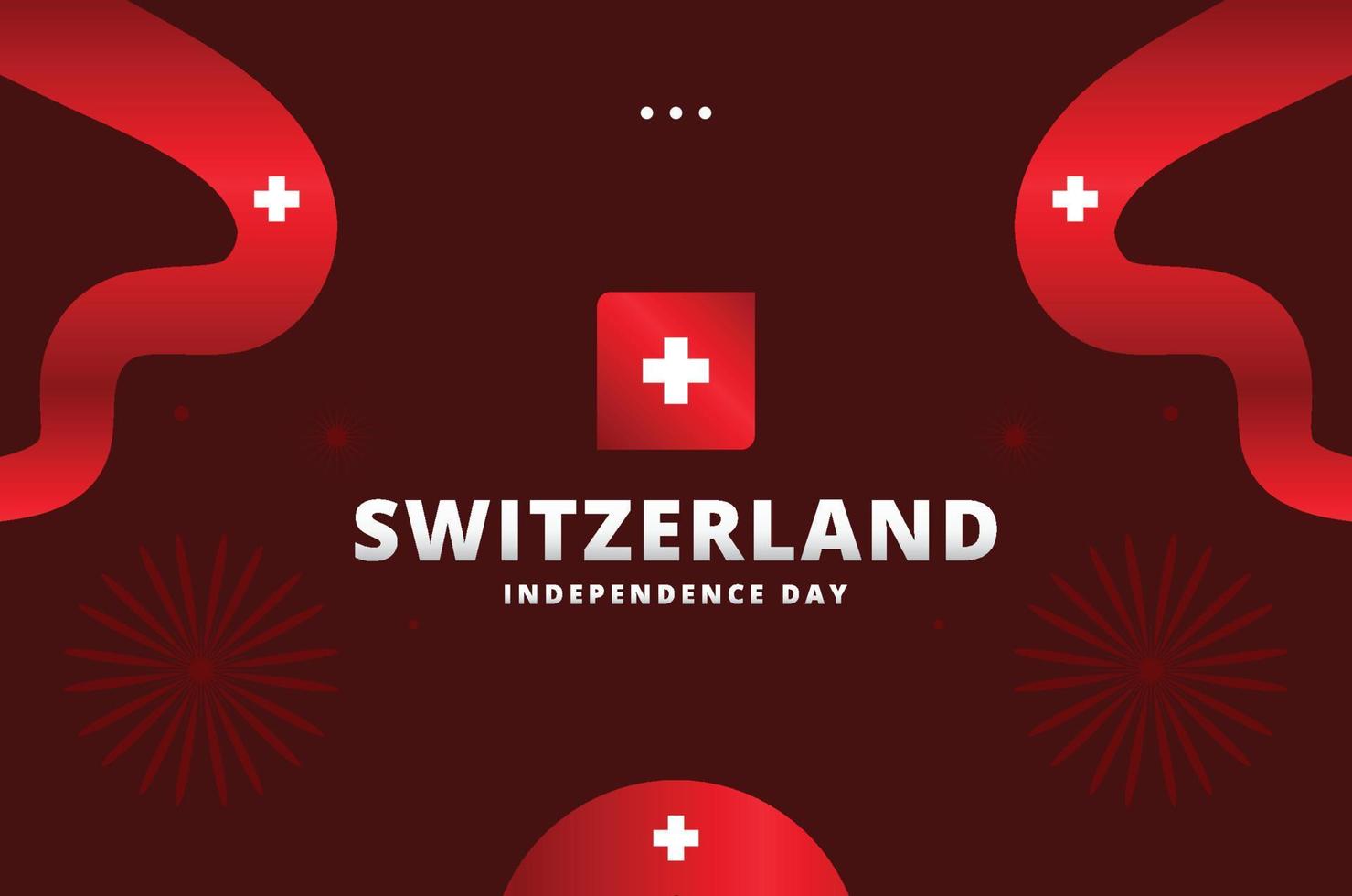 sfondo del design del giorno dell'indipendenza della svizzera per un momento internazionale vettore