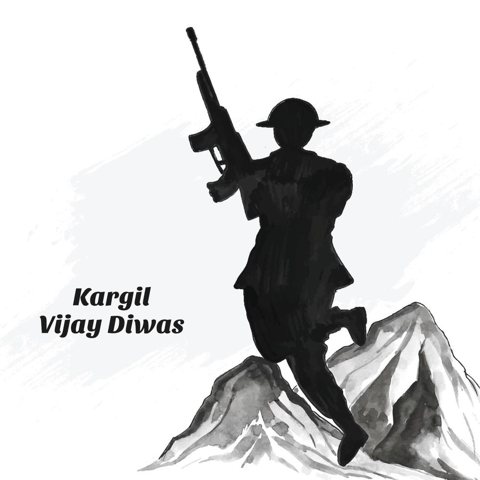 26 luglio kargil vijay diwas per lo sfondo del giorno della vittoria di kargil vettore