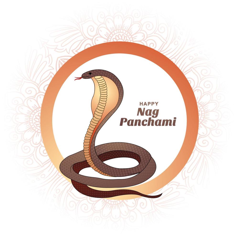 felice nag panchami design della carta del festival indiano vettore