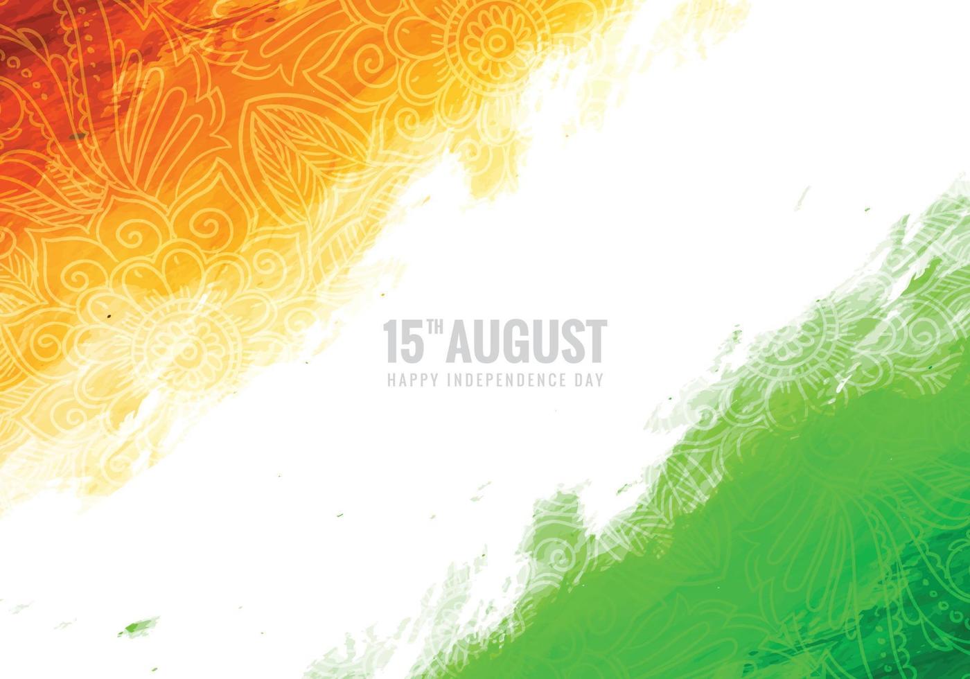 colori della bandiera nazionale per lo sfondo della celebrazione del giorno dell'indipendenza indiana vettore