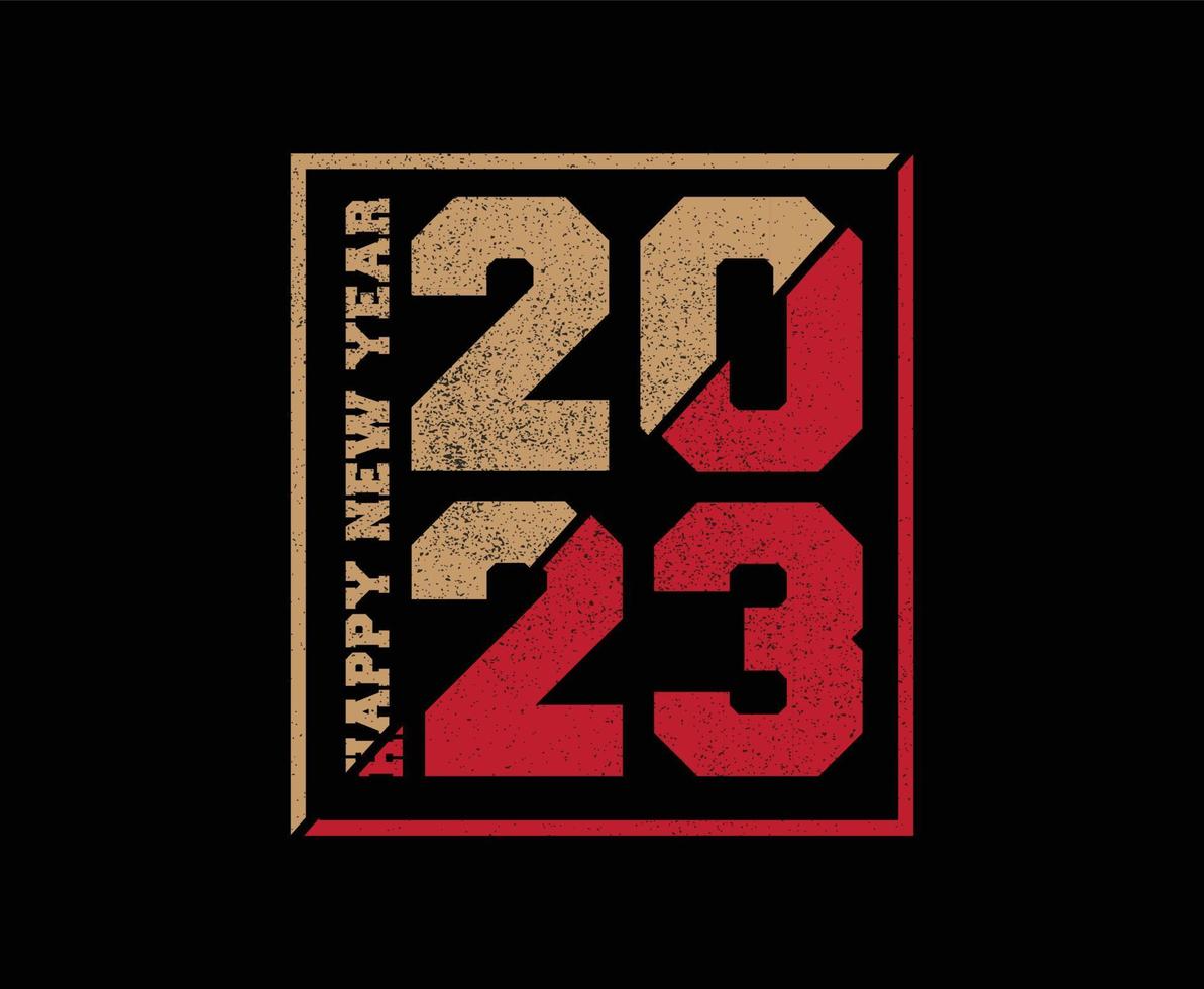 felice anno nuovo 2023 tipografia vettore t-shirt design