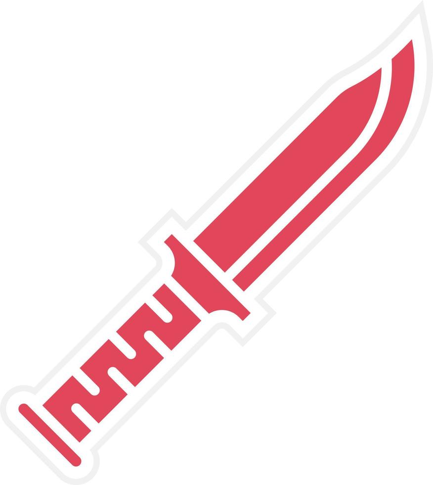 stile icona coltello militare vettore