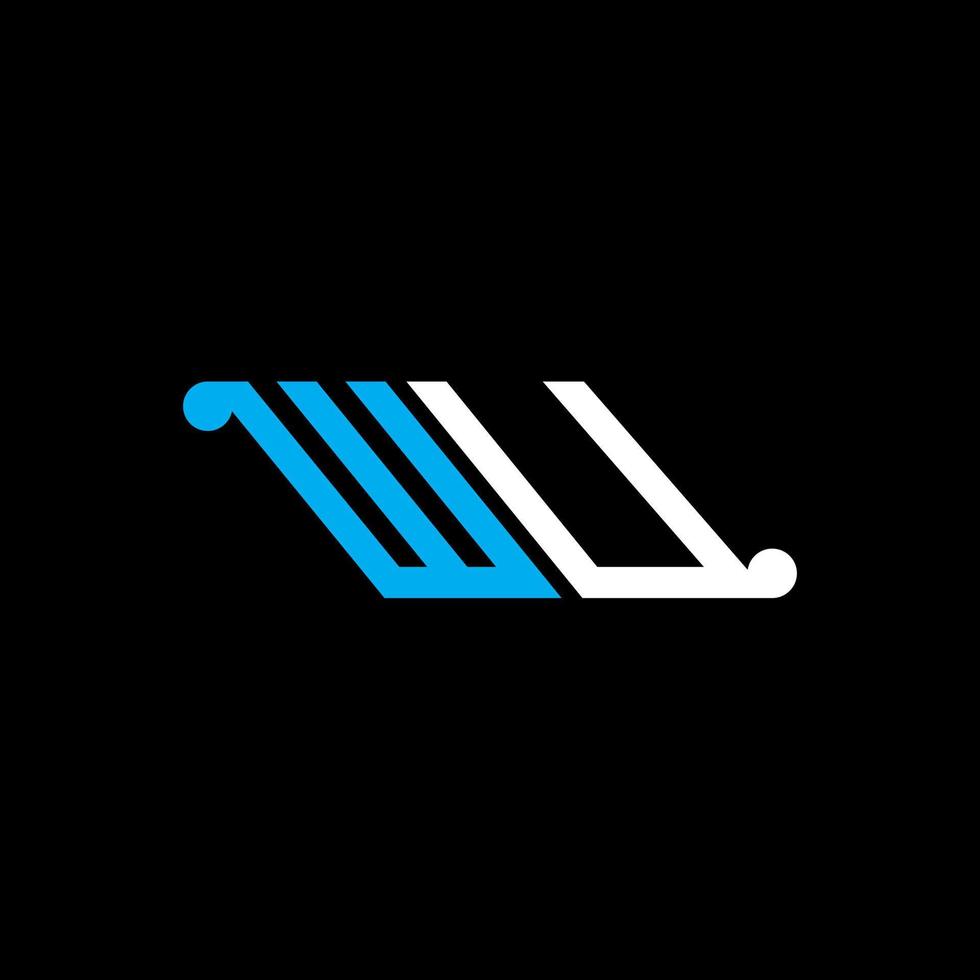 wu lettera logo design creativo con grafica vettoriale