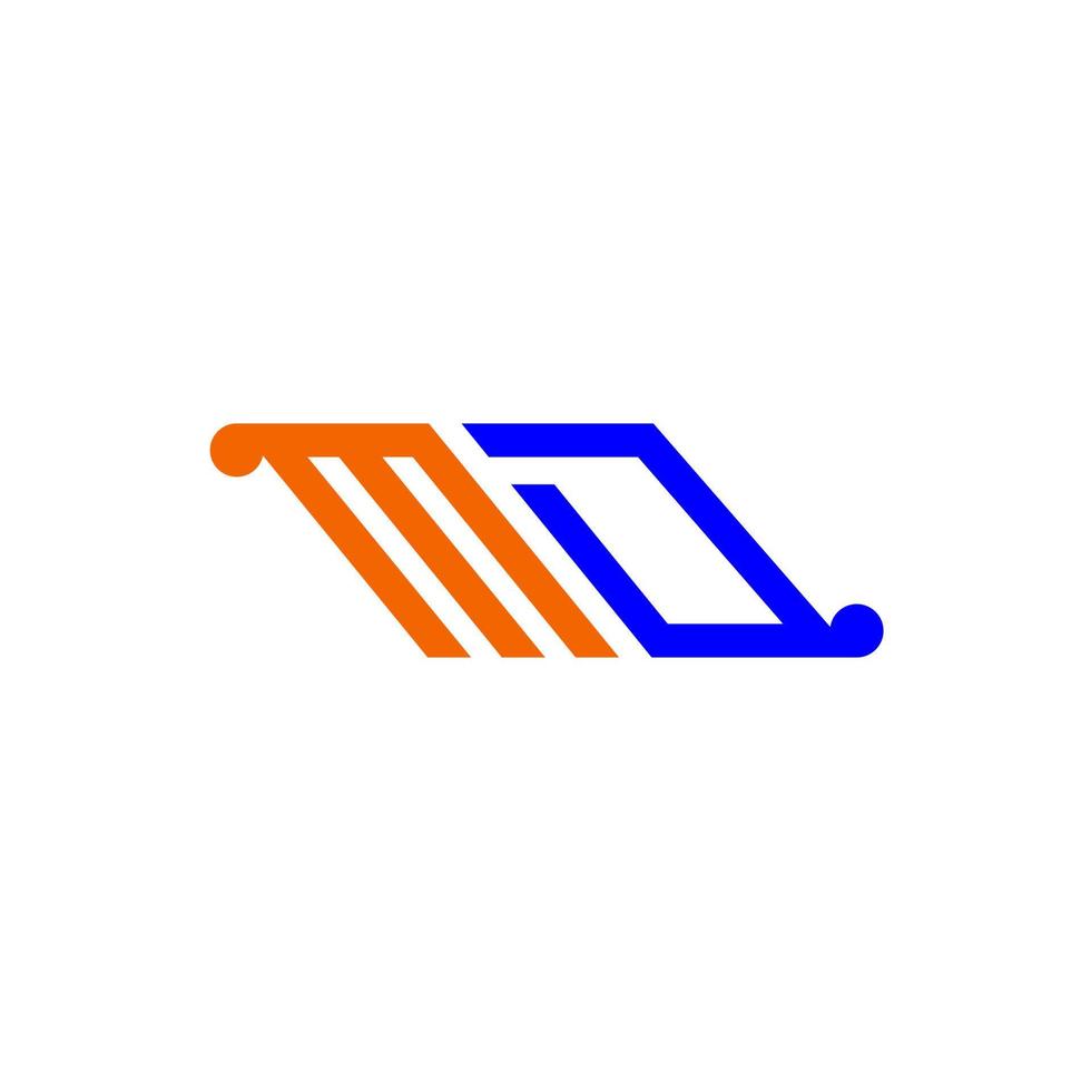 md lettera logo design creativo con grafica vettoriale