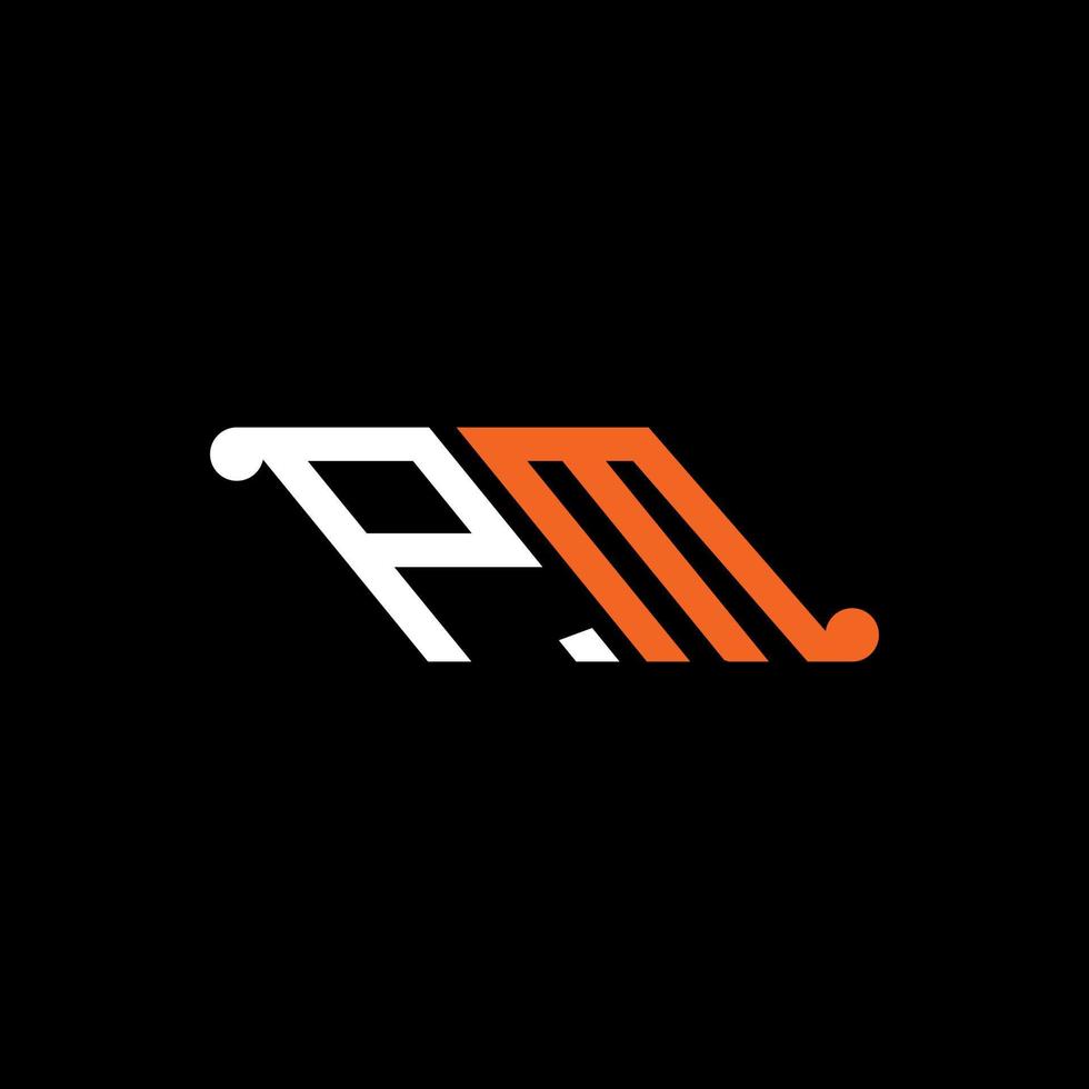 pm lettera logo design creativo con grafica vettoriale