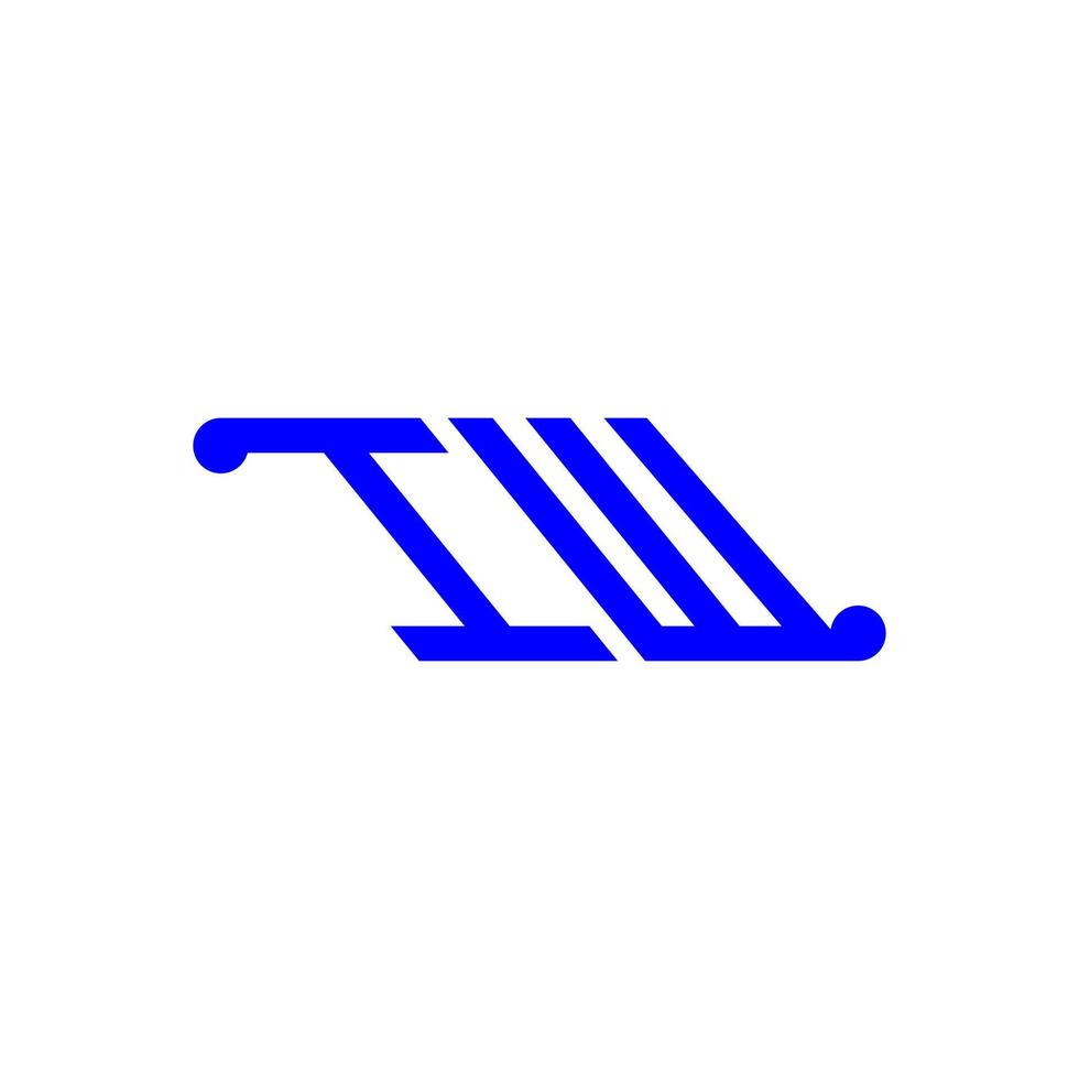 iw lettera logo design creativo con grafica vettoriale