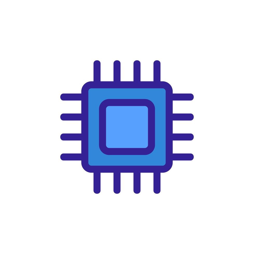 vettore icona chip. illustrazione del simbolo del contorno isolato