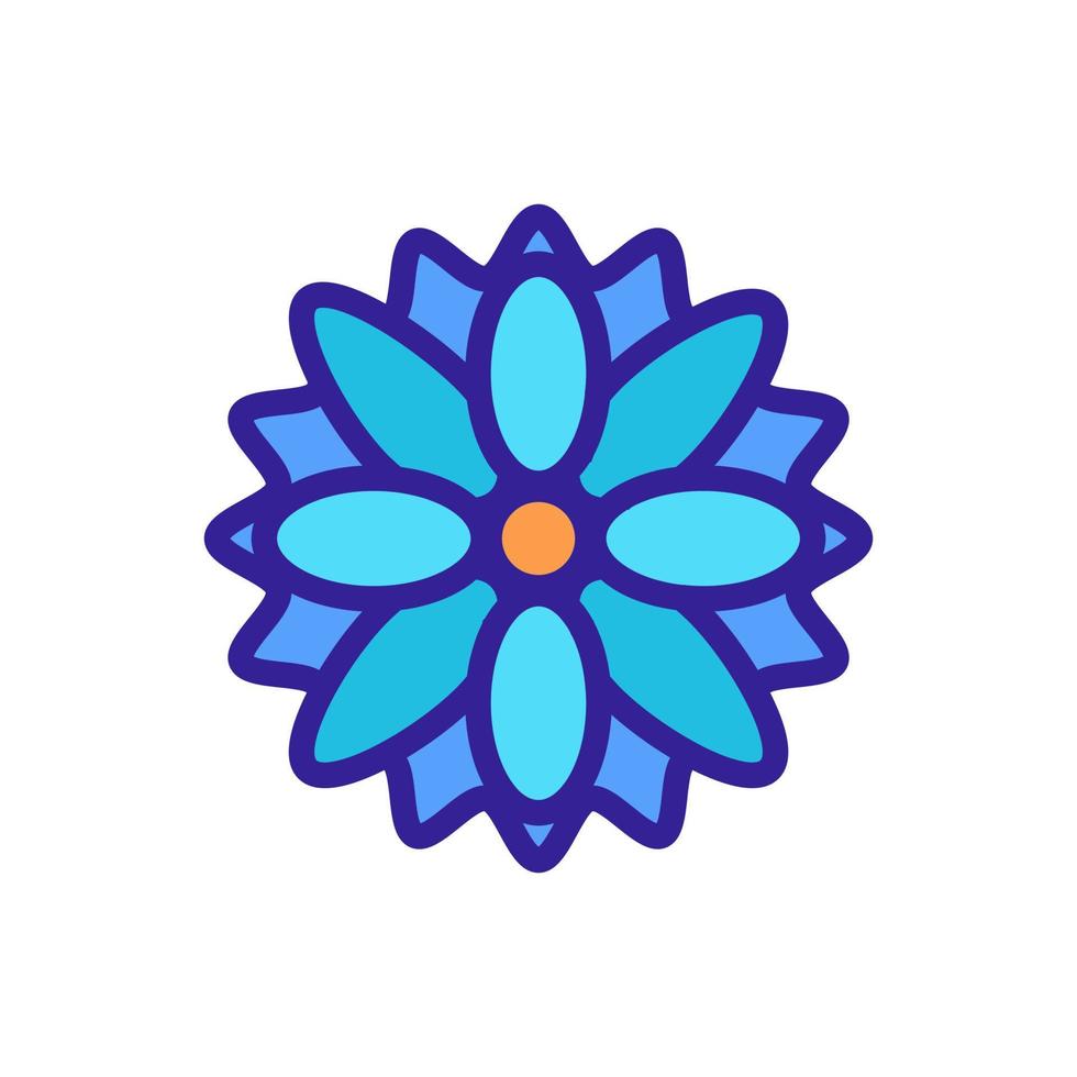 illustrazione del profilo vettoriale dell'icona del crisantemo autunnale