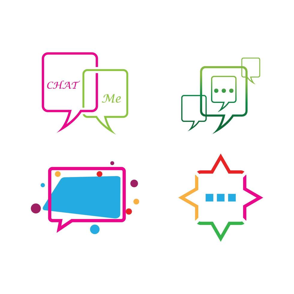 modello di logo di progettazione illustrazione vettoriale icona chat buble