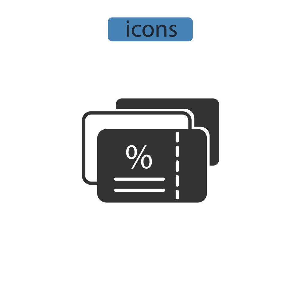 sconto icone simbolo elementi vettoriali per il web infografica