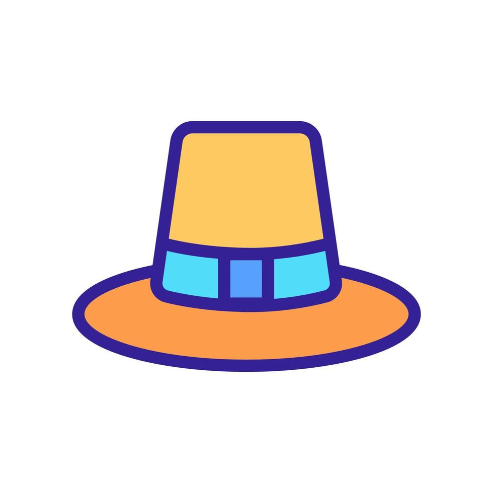 illustrazione del profilo di vettore dell'icona del cappello del gentiluomo