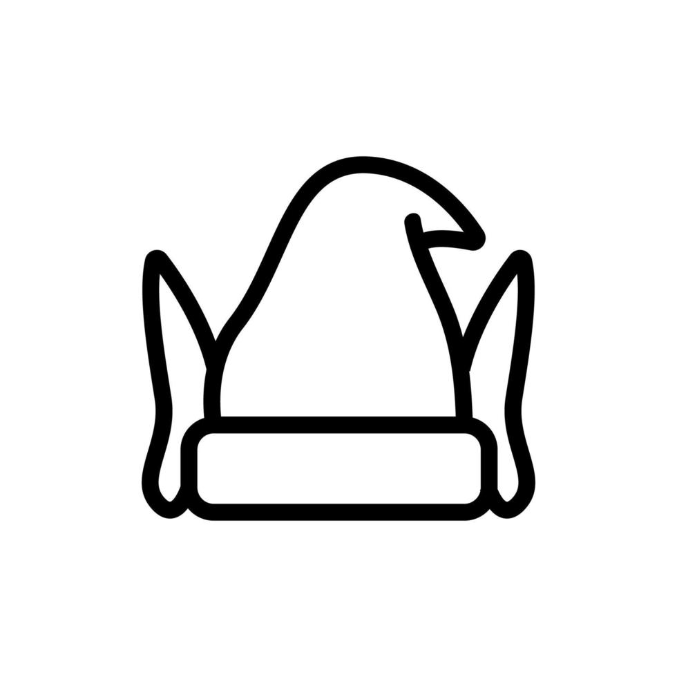 Illustrazione del profilo vettoriale dell'icona del cappello da elfo