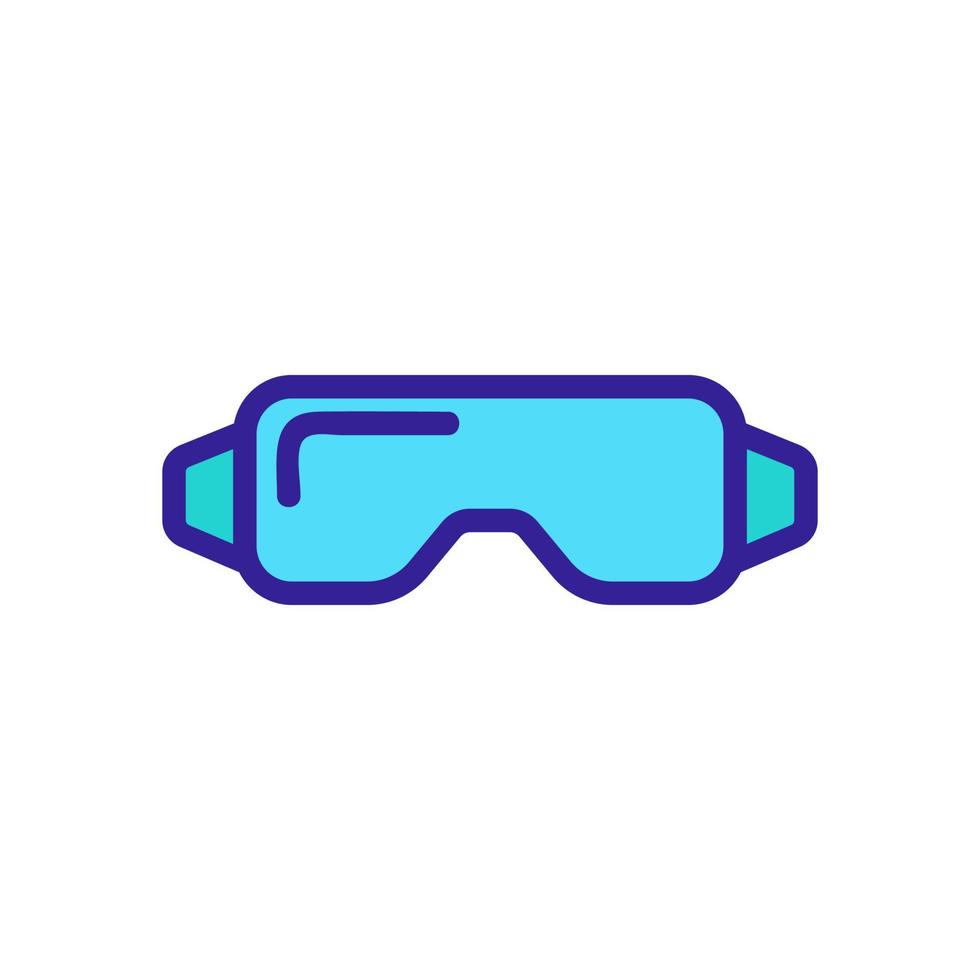 illustrazione del profilo vettoriale dell'icona degli occhiali di sicurezza per falegnameria