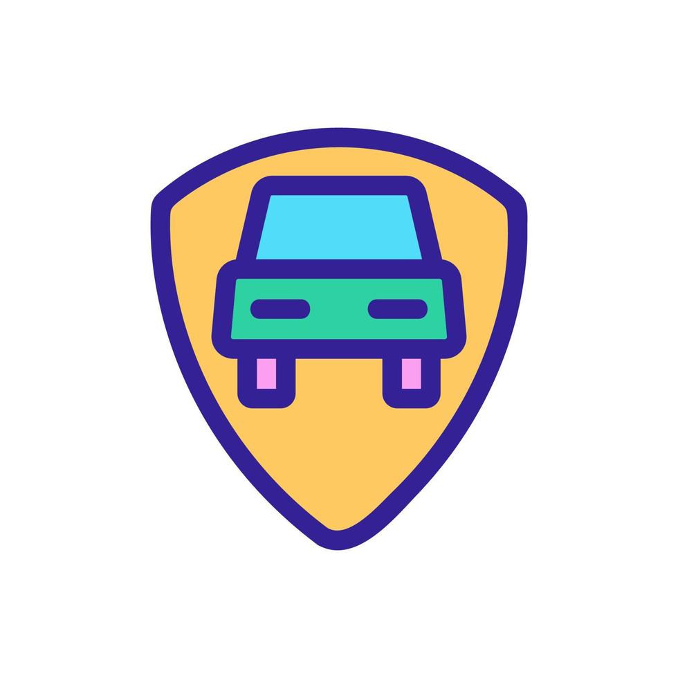 vettore icona protezione auto. illustrazione del simbolo del contorno isolato