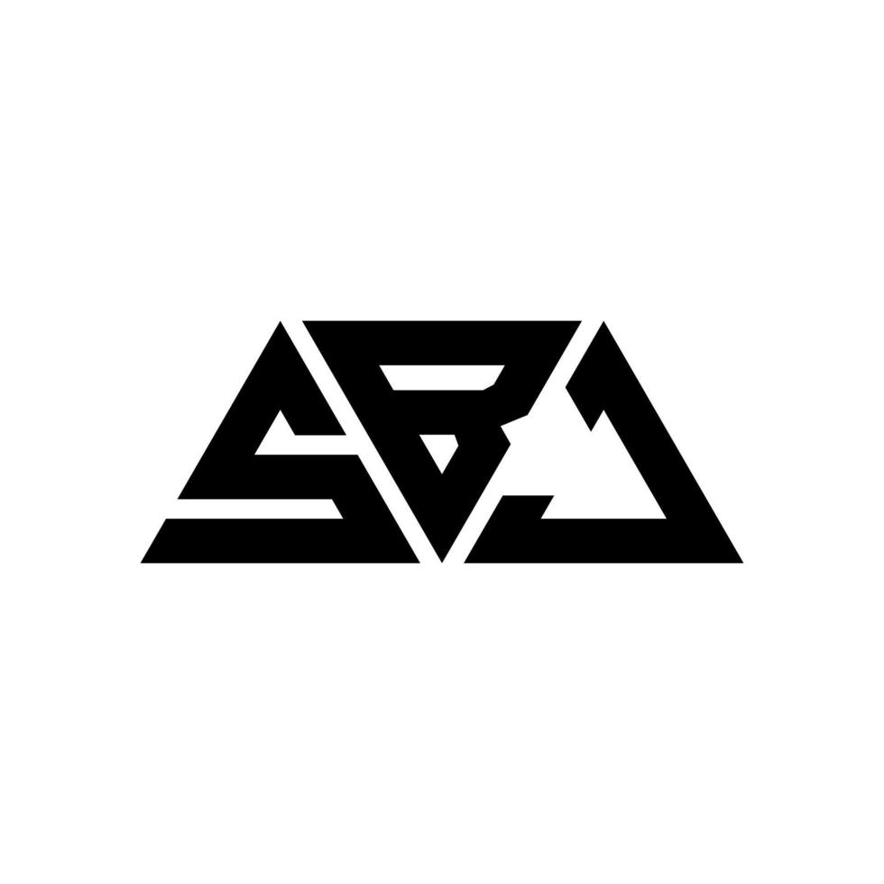 design del logo della lettera del triangolo sbj con forma triangolare. monogramma di design del logo del triangolo sbj. modello di logo vettoriale triangolo sbj con colore rosso. logo triangolare sbj logo semplice, elegante e lussuoso. sbj