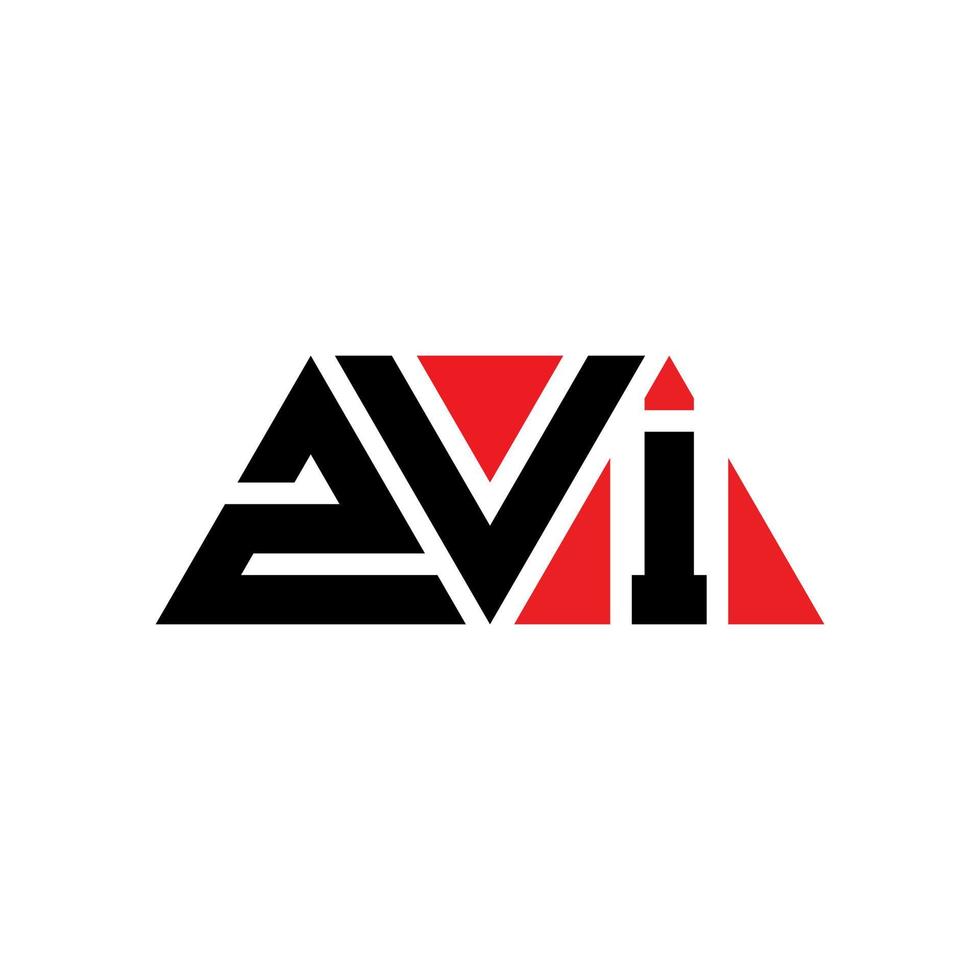 logo della lettera triangolare zvi con forma triangolare. zvi triangolo logo design monogramma. modello di logo vettoriale triangolo zvi con colore rosso. logo triangolare zvi logo semplice, elegante e lussuoso. zvi