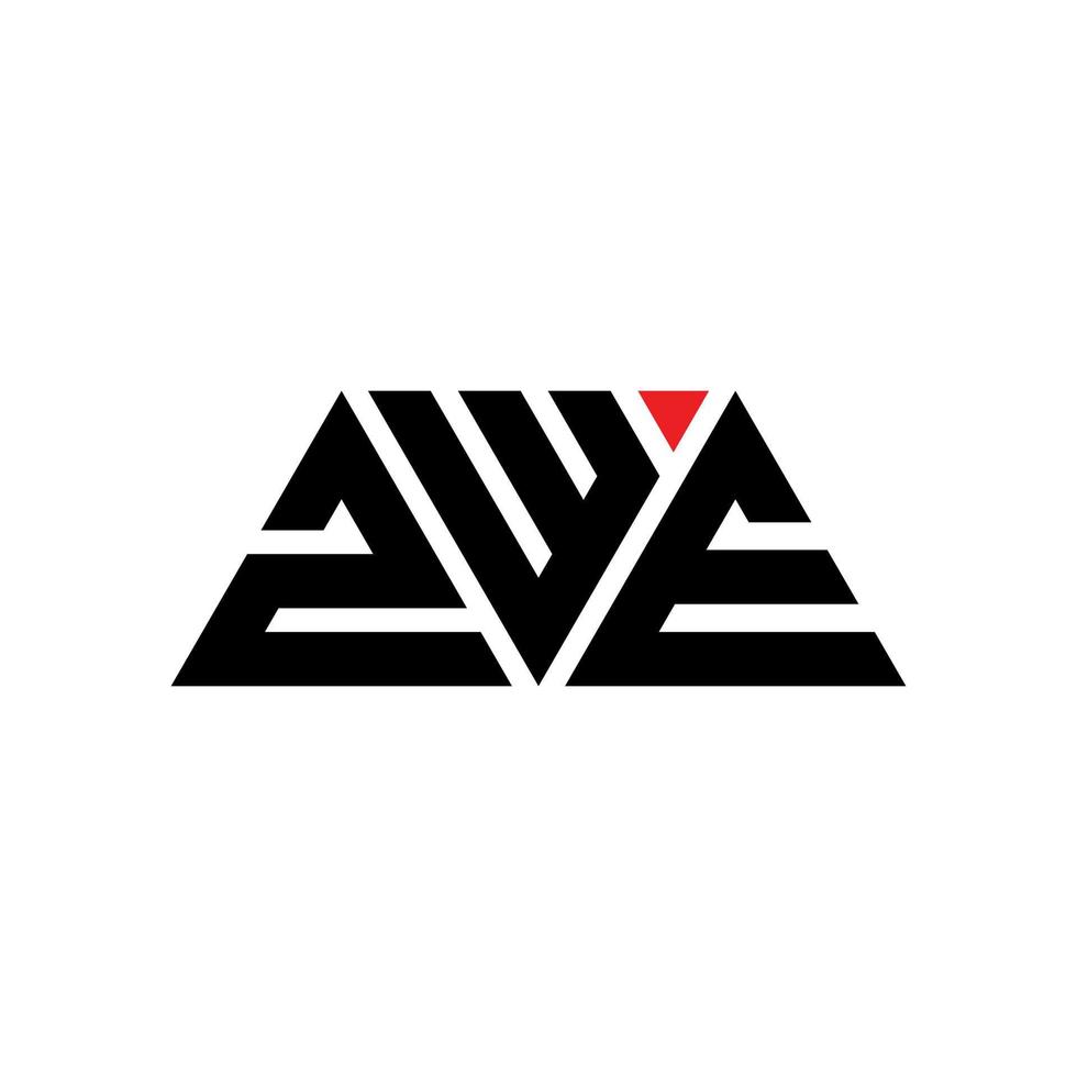 logo della lettera triangolare zwf con forma triangolare. zwf triangolo logo design monogramma. modello di logo vettoriale triangolo zwf con colore rosso. logo triangolare zwf logo semplice, elegante e lussuoso. zwf