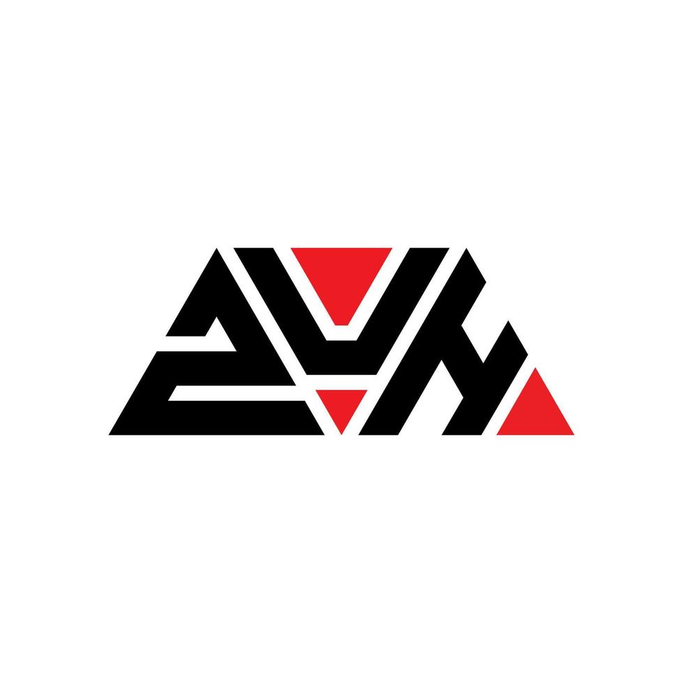 zuh triangolo lettera logo design con forma triangolare. zuh triangolo logo design monogramma. modello di logo vettoriale triangolo zuh con colore rosso. zuh logo triangolare logo semplice, elegante e lussuoso. zuh