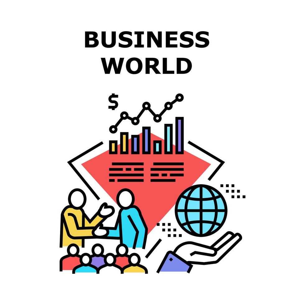 illustrazione a colori del concetto di vettore del mondo degli affari