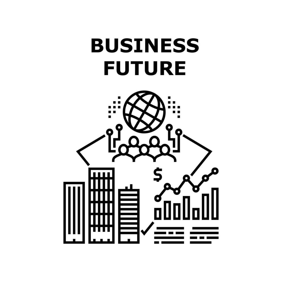illustrazione vettoriale dell'icona del futuro aziendale