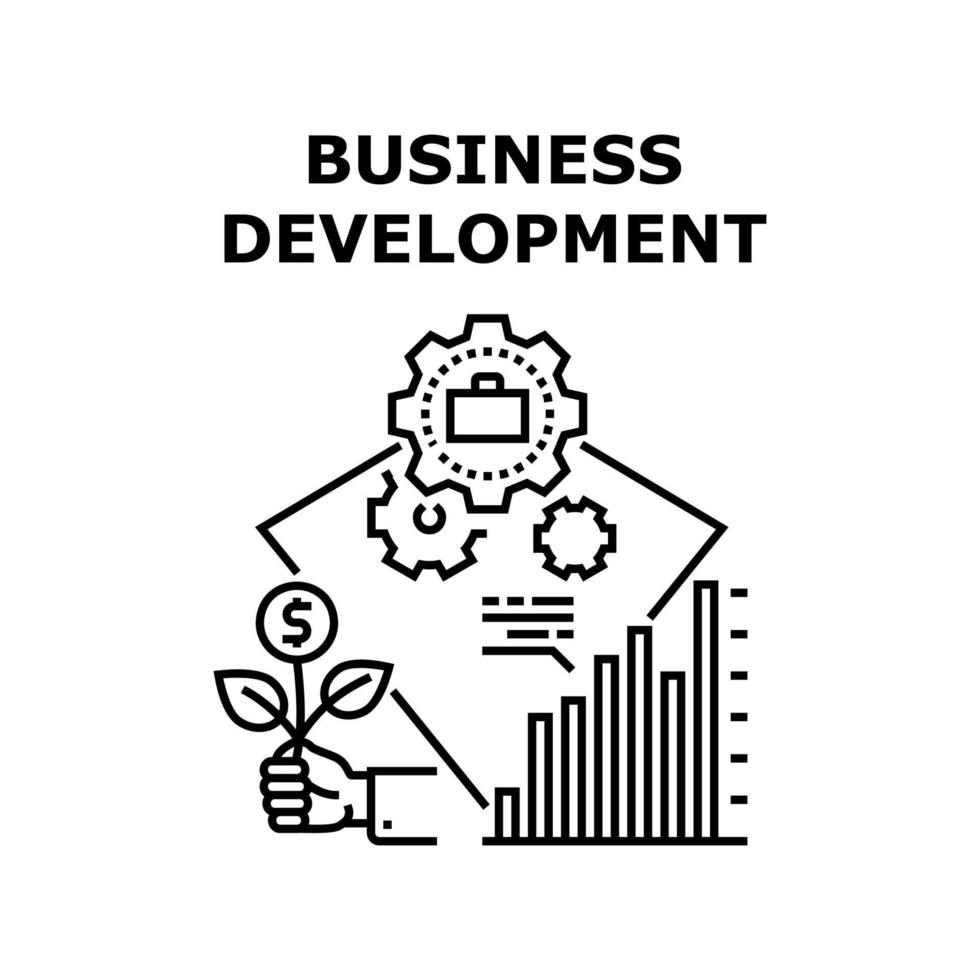 illustrazione vettoriale dell'icona di sviluppo aziendale