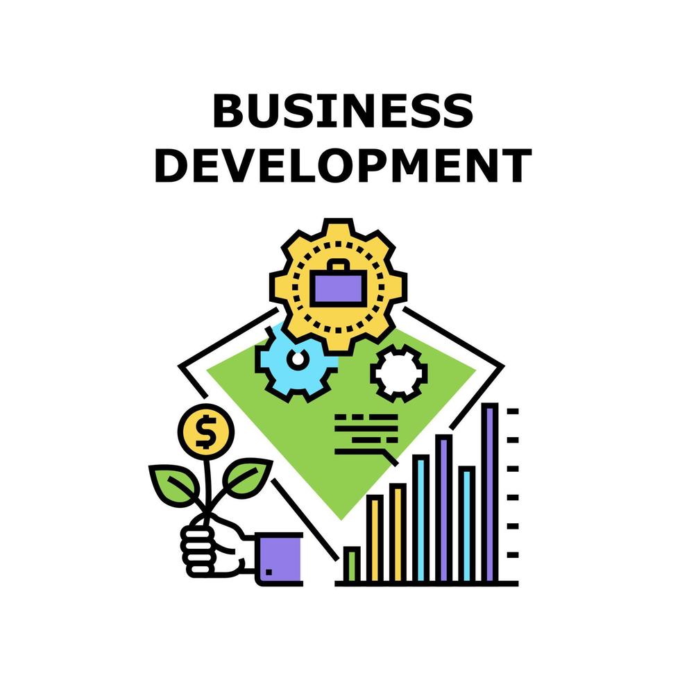 illustrazione vettoriale dell'icona di sviluppo aziendale