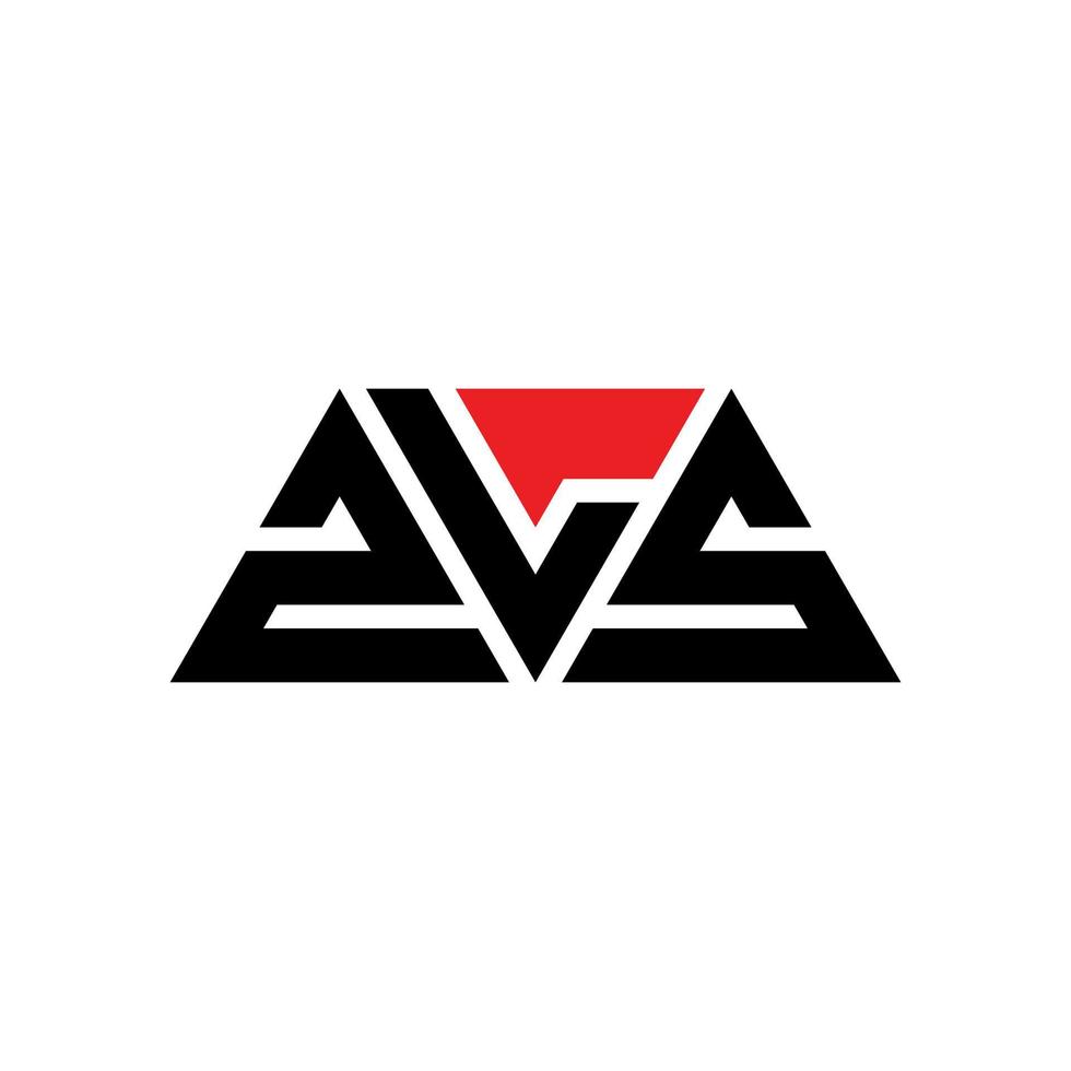 logo della lettera triangolo zls con forma triangolare. zls triangolo logo design monogramma. modello di logo vettoriale triangolo zls con colore rosso. zls logo triangolare logo semplice, elegante e lussuoso. zls