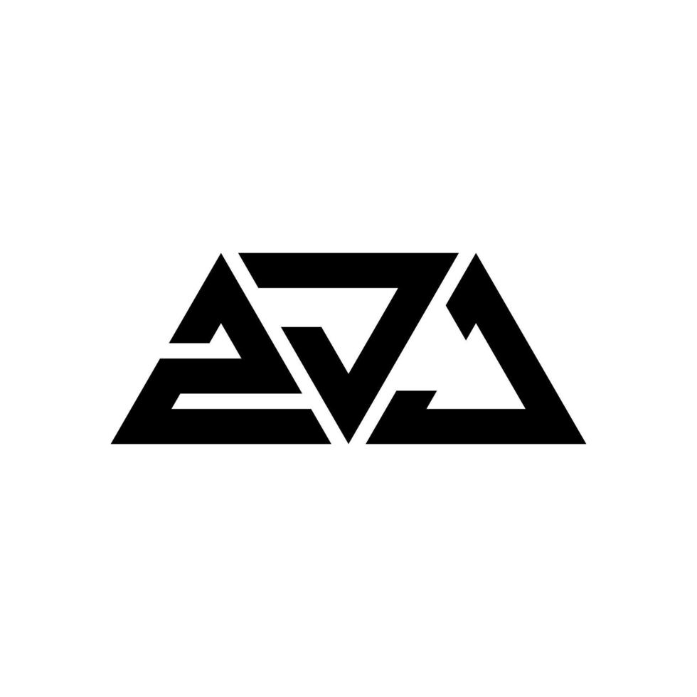 zjj triangolo lettera logo design con forma triangolare. zjj triangolo logo design monogramma. modello di logo vettoriale triangolo zjj con colore rosso. zjj logo triangolare logo semplice, elegante e lussuoso. zjj