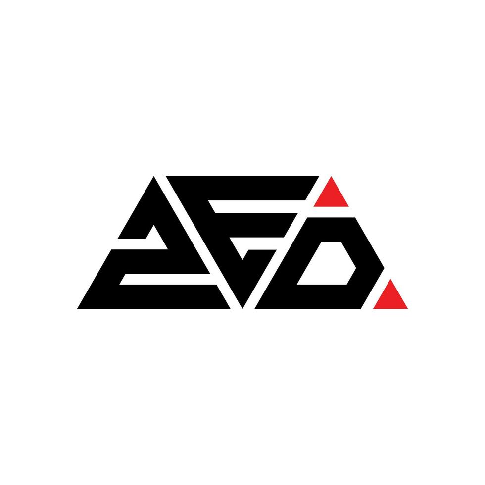 logo lettera triangolare zed con forma triangolare. monogramma di design con logo triangolo zed. modello di logo vettoriale triangolo zed con colore rosso. logo triangolare zed logo semplice, elegante e lussuoso. zed