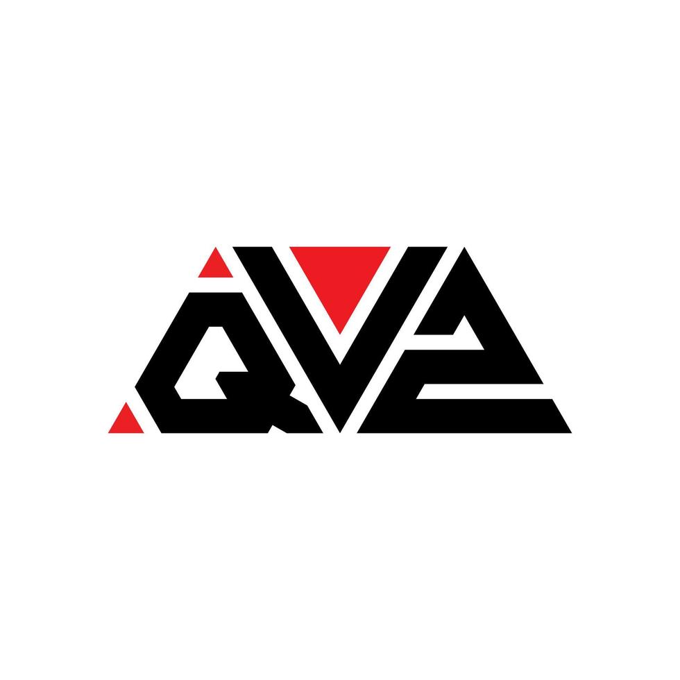 design del logo della lettera del triangolo qvz con forma triangolare. qvz triangolo logo design monogramma. modello di logo vettoriale triangolo qvz con colore rosso. qvz logo triangolare logo semplice, elegante e lussuoso. qvz