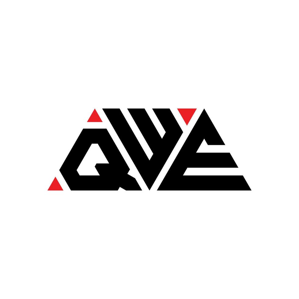 design del logo della lettera triangolare qwe con forma triangolare. qwe triangolo logo design monogramma. modello di logo vettoriale triangolo qwe con colore rosso. logo triangolare qwe logo semplice, elegante e lussuoso. qwe