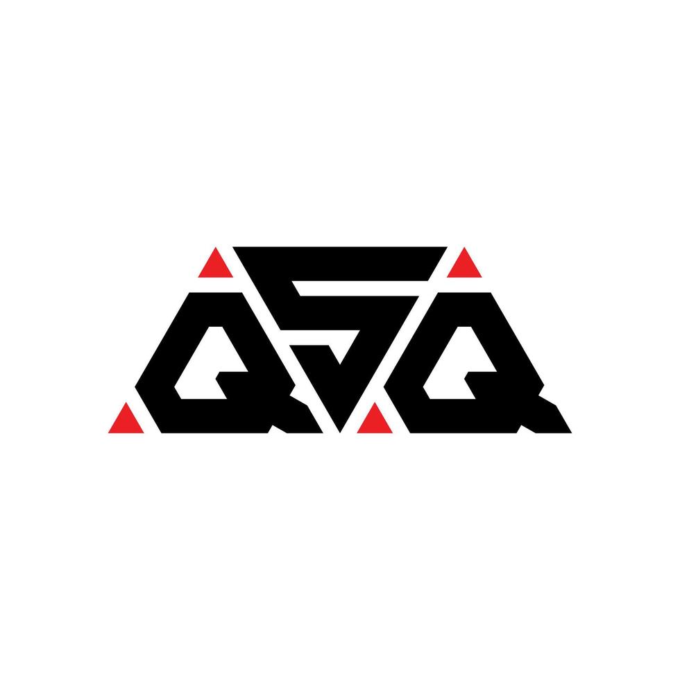 design del logo della lettera del triangolo qsq con forma triangolare. qsq triangolo logo design monogramma. modello di logo vettoriale triangolo qsq con colore rosso. logo triangolare qsq logo semplice, elegante e lussuoso. qq