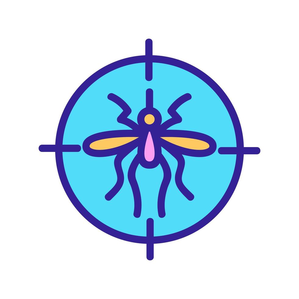 pericolo elettrico per le zanzare icona vettore illustrazione del profilo